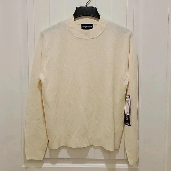 Sag Harbor Lightweight Cream Sweater Size Large - Picture 1 of 6